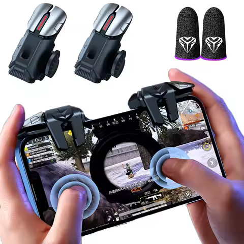 G21 Mobile Phone Game Trigger Gamepad Joystick 6-Finger Aim Shooting L1 R1 Key Button Game Fingertip