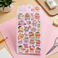 [NAA] 1/4Pcs Kawaii Crayon Shin Chan Cartoon 3D Relief Sticker Cute DIY Laptop Scrapbook Phone Case 