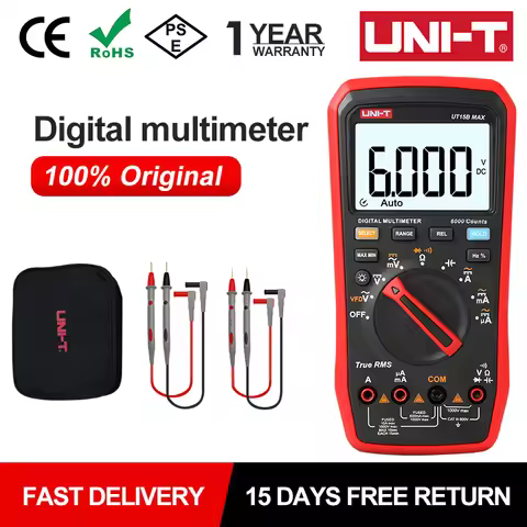 UNI-T Multimeter Digital Professional UT15B MAX 1000V AC DC Voltage Tester Ammeter Frequency Meter T