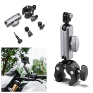 For Gopro Hero 12 10 9 8 Motorcycle Bicycle Rail Mount Clamp with 360 degree Ball Mount Clipfor insta360 DJI OSMO Action Camera