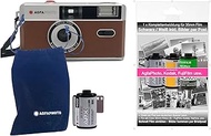 Agfa Analogue 35 mm Small Film Photo Camera Brown + Black/White Pictures Film + Battery + Complete D