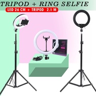 KRS -312 MallCasing - Lampu Selfie Ring Light Tripod LED 20 cm | 26