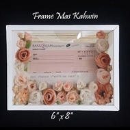@@6x8 Frame Mas kahwin /6x8inch termasuk kaki frame/ Pine wood/Diut mas kahwin/ frame Photo/frame/FH