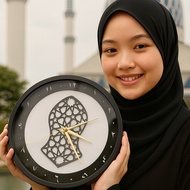 JAM DINDING ISLAMIK PATTERN 30CM JAM DINDING COVER