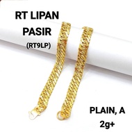 Wing Sing Gelang Rantai Tangan Lipan Pasir Gajah Kosong Fesyen Bajet Emas 916 Gold Centi Bracelet