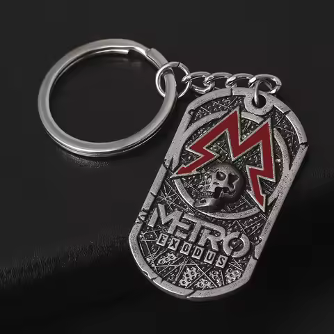 Game Metro Exodus 2033 Skull Keychain Hip hop accessory