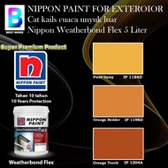 Nippon Paint Weatherbond Flex Exterior collection 5 Liter Field Daisy 1184D, Orange Badder 1198D, Or