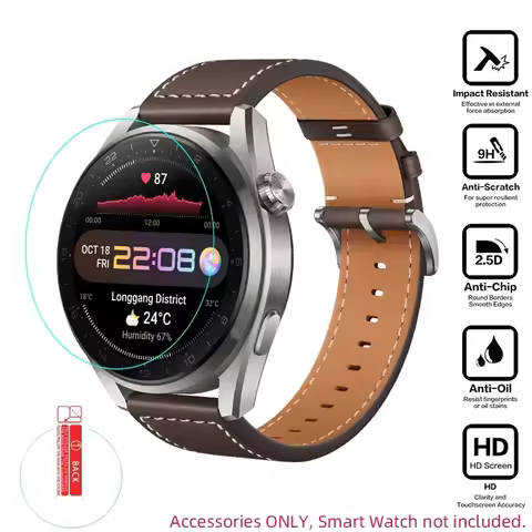 Tempered Glass For Huawei Watch 3 Pro 48mm Smart Watch Anti-Scratch 9H Ultra Clarity Screen Protecti
