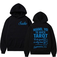 COD Raptor Saiko Mami Yo Te Hice Tarot Letter Pattern Hoodie Men's Women's Aesthetic Hoodie 2025 Aut