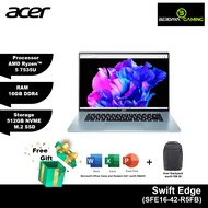 Acer Swift Edge | SFE16-42-R5FB | AMD Ryzen™ 5 7535U | 16GB | 512GB | AMD Radeon | W11 | 16" OLED Laptop - Flax White
