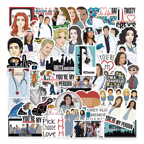 10/30/50pcs Cartoon Greys Anatomy Graffiti Stickers Classic TV Series Decals for Motorcycle Luggage 