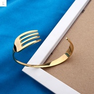 YOCKY Party Jewelry Vintage Open Creative Stainless Steel Exquisite Fork Bangle Korean Style Bangle Women Bangle Fashion Jewelry