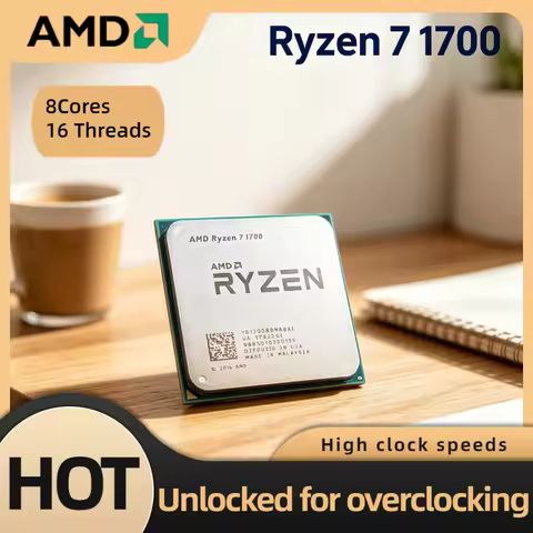 AMD R7 1700 8C 16T 3.0GHz Base 3.7GHz Boost AM4 14nm 16MB L3 Cache 65W Gaming Tray High Performance 