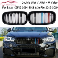 F15 Front Kidney Grille For BMW X5 X6 X5M X6M F15 F16 F85 F86 Gloss M Color Front Hood Racing Grill 