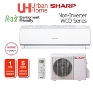 Sharp AirCond R32 Non Inverter Air Conditioner (1.0HP / 1.5HP) AHA9WCD2 / AHA12WCD