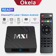 PROMO TERBATAS Android TV box Rockchip 3229 MX1 2G +16G Android 9.0 Smart TV Box