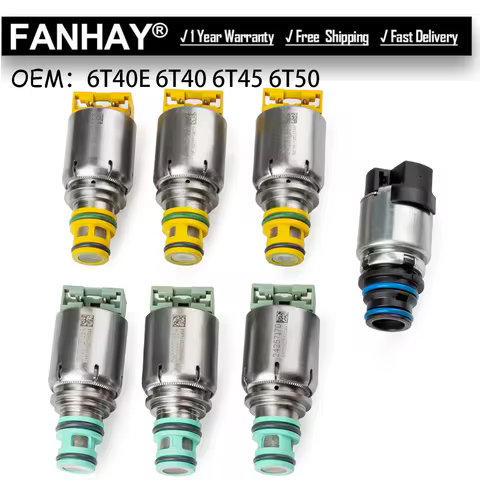 7PCS/Set 6T40E 6T40 6T45 6T50 6T45E Auto Transmission Solenoids Kit For Chevrolet Malibu Cruze Equin