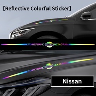 Nissan Reflective Logo Sticker Laser Colorful Car Accessories For March Almera Note Tida Sylphy Juke X-trail Terrano Gtr