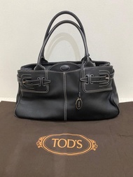 TAS TODS ORIGINAL PRELOVED WARNA HITAM 35x16x19cm (PxLxT)