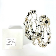 【美收精品】Chanel 黑白經典絕版古董珍珠項鍊 腰鍊 88-312