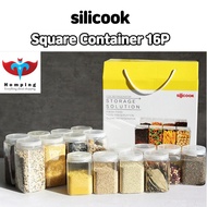 [Silicook] Refrigerator Organizer Food Storage Container Square Storage Container 2-piece Gift Set (