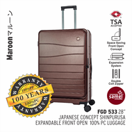 SAMEL 28" FGD 533 JAPANESES CONCEPT SHINPURUSA PREMIUM EXPANDABLE FRONT OPEN 100% PC LUGGAGE