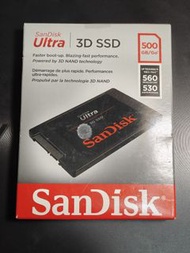 [盒裝未拆]SanDisk Ultra 3D  500GB SSD 2.5吋 SATAIII 固態硬碟 原廠保固