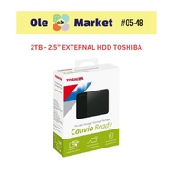 2TB - 2.5” EXTERNAL HDD TOSHIBA