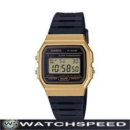 Casio F-91WM-9A Digital Classic Black Rubber Strap Gold Plated Case Watch