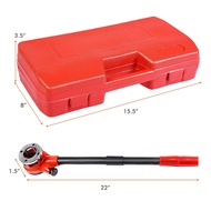 2RG 1/2" BSP Manual Ratchet Pipe Threading Die Set 666-2R4 with 6 Die Heads Cast Iron Kit (Urbanware