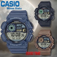 CASIO ORIGINAL WS-1500H FISHING MODE DIGITAL MEN WATCH JAM TANGAN LELAKI (2 YEARS WARRANTY)