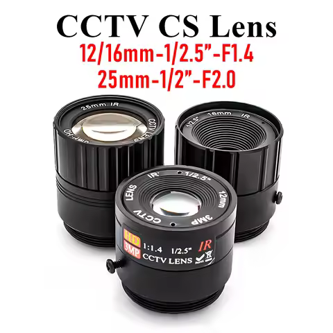 CS Lens 16mm CS Mount Lens 1/2.5" F1.4 12mm 16mm 25mm Fixed Focal Lens With IR 650nm Filter for Indu