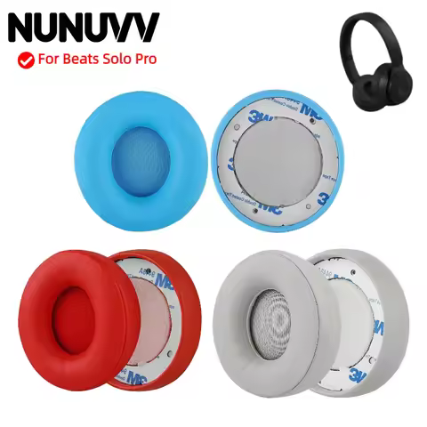 1 Pair Replacement Ear Pads For Beats Solo Pro Headphones Softer Protein Leather Earpads