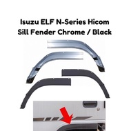 ISUZU ELF N-SERIES HICOM  NQR NPR SILL FENDER CHROME BLACK ISUZU ELF ACCESSORIES CHROME TRUCK HICOM 