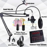 Paket Lengkap Full Set Microphone Condenser BM8000 dan Soundcard