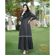 Jubah Asofa Dress Black  Casual Dress Abaya Hitam Polos  Abaya Arab Hitam  Fashion Muslim Gamis Wanita Terbaru/ By AM