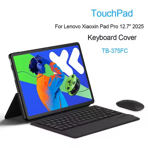Smart BT Keyboard Case For Lenovo Tab P12 Pro 2nd 2025 12.7 inch Xiaoxin Pad Pro 12.7" TB-375FC Touc