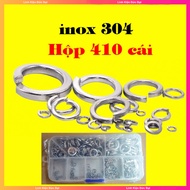 Hộp 410 cái long đền vênh inox 304 từ M2-M10