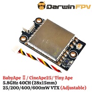 DarwinFPV Darwin VTX 5.8G 40ch (28x15mm) 25/200/400/600mW VTX for BabyApe Ⅱ/ CineApe25/ Tiny Ape RC 
