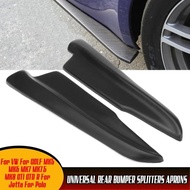 42cm 2xCar Rear Bumper Spats Splash Guard Diffuser For VW For GOLF MK5 MK6 MK7 MK7.5 MK8 GTI GTD R F