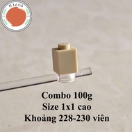 Combo of 1 ounce of 1x1 sand gold bricks (about 228-232 pieces) brand new