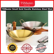 Gold Double Handle Stainless Steel Stem Wok/Stem Stainless Steel Cauldron/Kwali Stainless Steel Cauldron