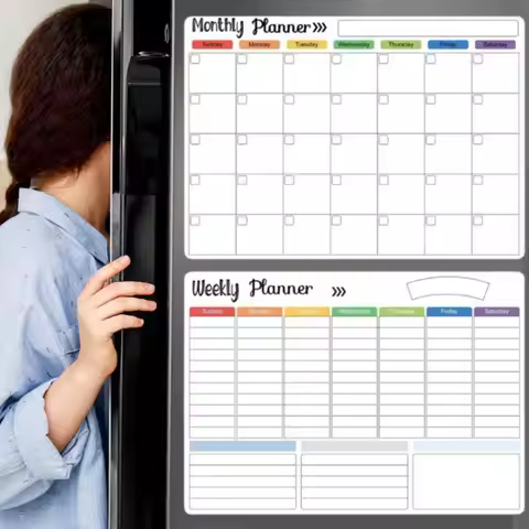 Dry Erase Magnetic Calendar Magnetic Surface Whiteboard Surface Fridge Calendar With Pen Calendar Ta