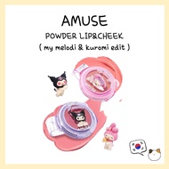 AMUSE POWDER LIP&CHEEK ( my melodi & kuromi edit ) - shipping from korea