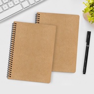 Chuyu 36K牛皮線圈筆記/記事本/側翻筆記本/素面牛皮(橫線)-80張