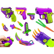 Set Pistol Fidget, 12PCS Mini 1911 Mainan Graviti untuk Melegakan Tekanan, Mainan Sensori untuk Kana