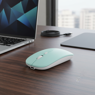 Bluetooth Wireless Rechargeable Mouse for Laptop Pad Tablet BT5.2 2.4G Dual Mode Silent Gaming Mouse