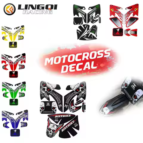 LING QI Motorcycle CRF50 Sticker Case Decals Body Kit For CRF 50 Pit Dirt Bike Motocross Accessories