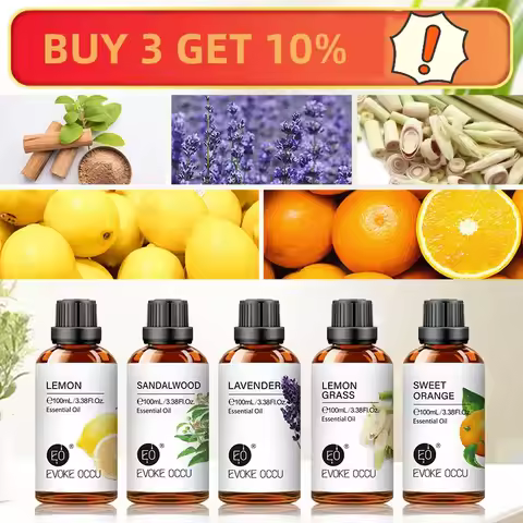 EVOKE OCCU100ML Essential Oils, Lavender Vanilla Eucalyptus Jasmine Rose Mint Oil for Diffuser, Humi
