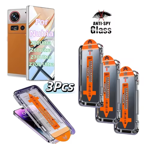 3-Pack Privacy Screen Protector for ZTE Nubia Z50 Ultra/Z60 Ultra/Z70 Ultra/Z70S Ultra, Tempered Gla